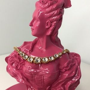 royal crown crystal chain link necklace